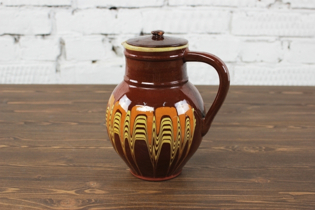 с крышкой глазированный