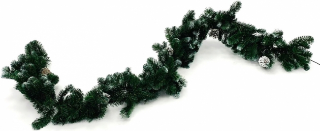 елочная с шишками и снегом