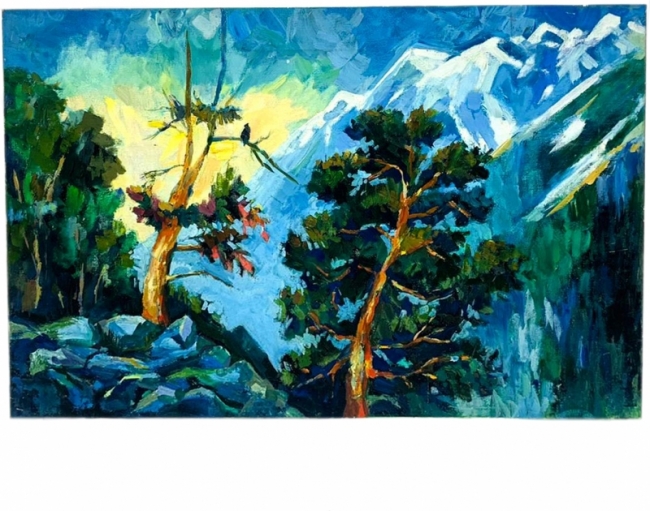 пейзаж Лес и горы