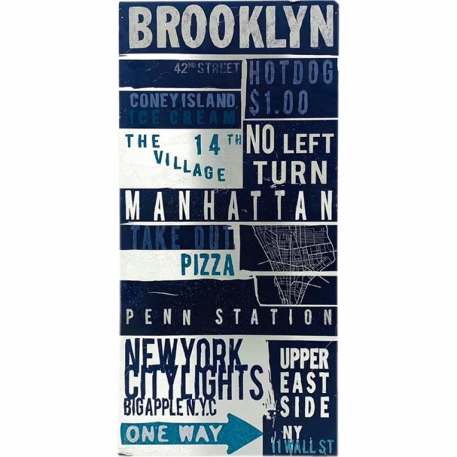 Табличка металлическая Бруклин