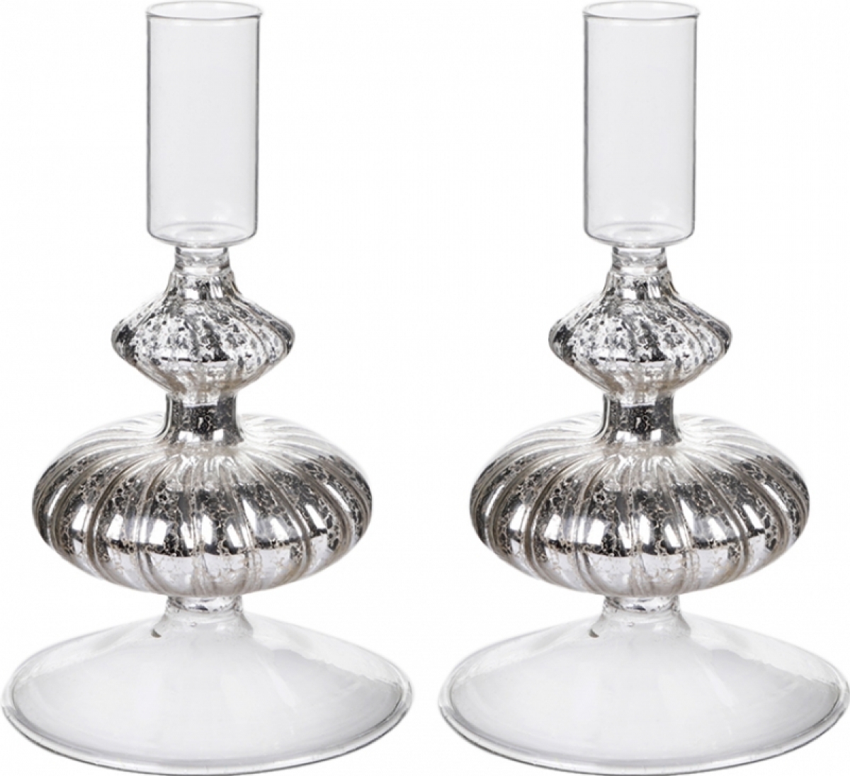 Комплект подсвечников Silver glass 2