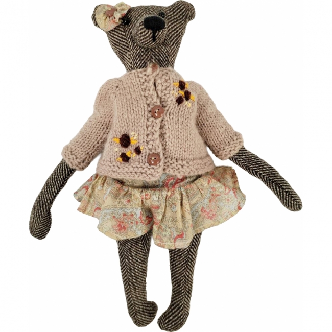 Медведица в платье ручная работа