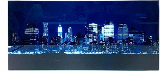 Картина на стекле Ночной город