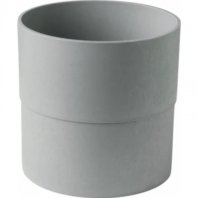 Кашпо пластиковое серое