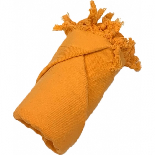 банное с кистями оранжевое