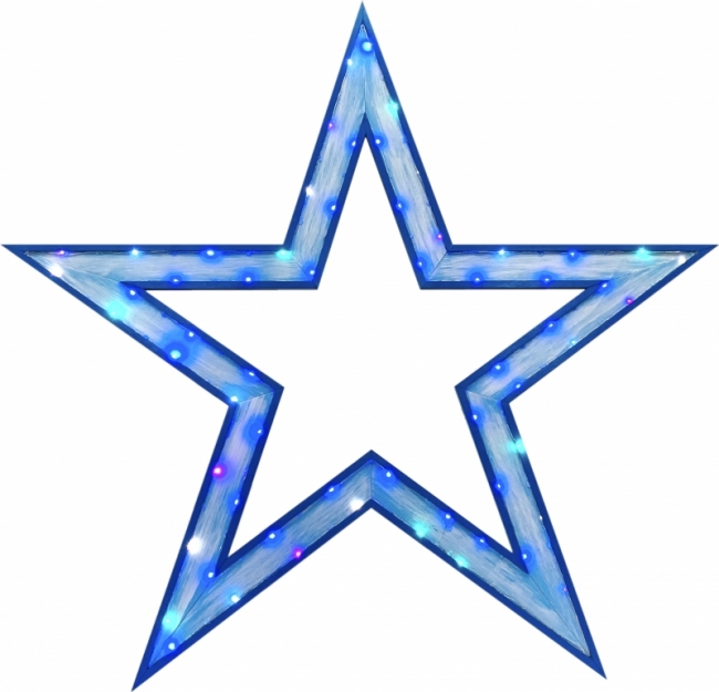 Синяя звезда с подсветкой