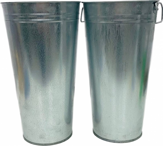 Вазон оцинкованное среднее (в ассортименте)