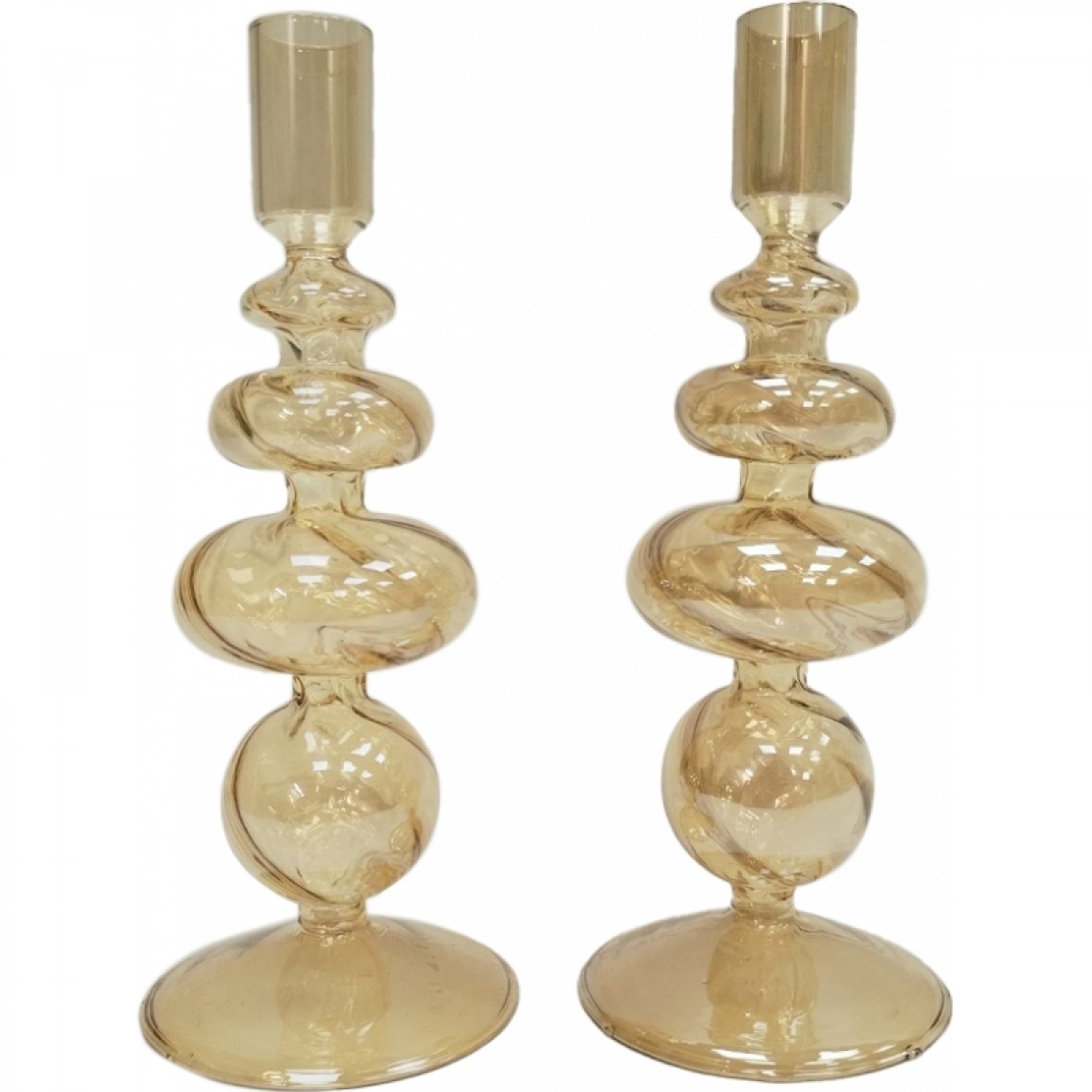 Комплект подсвечников Gold glass big