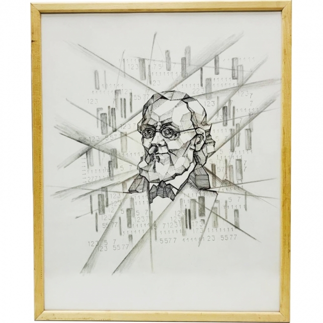 Картина тушью Абстрактный портрет