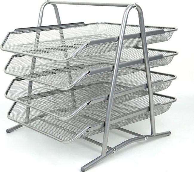 Накопитель для бумаг горизонтальный 4 секции