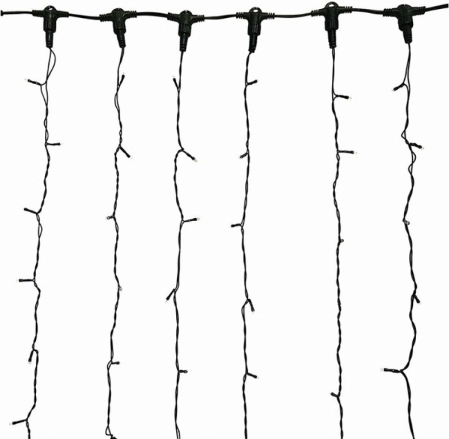 световая Занавес (зеленые провода)