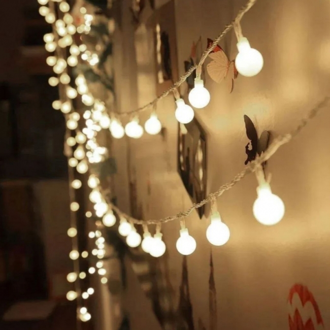 светодиодная на батарейках 6м