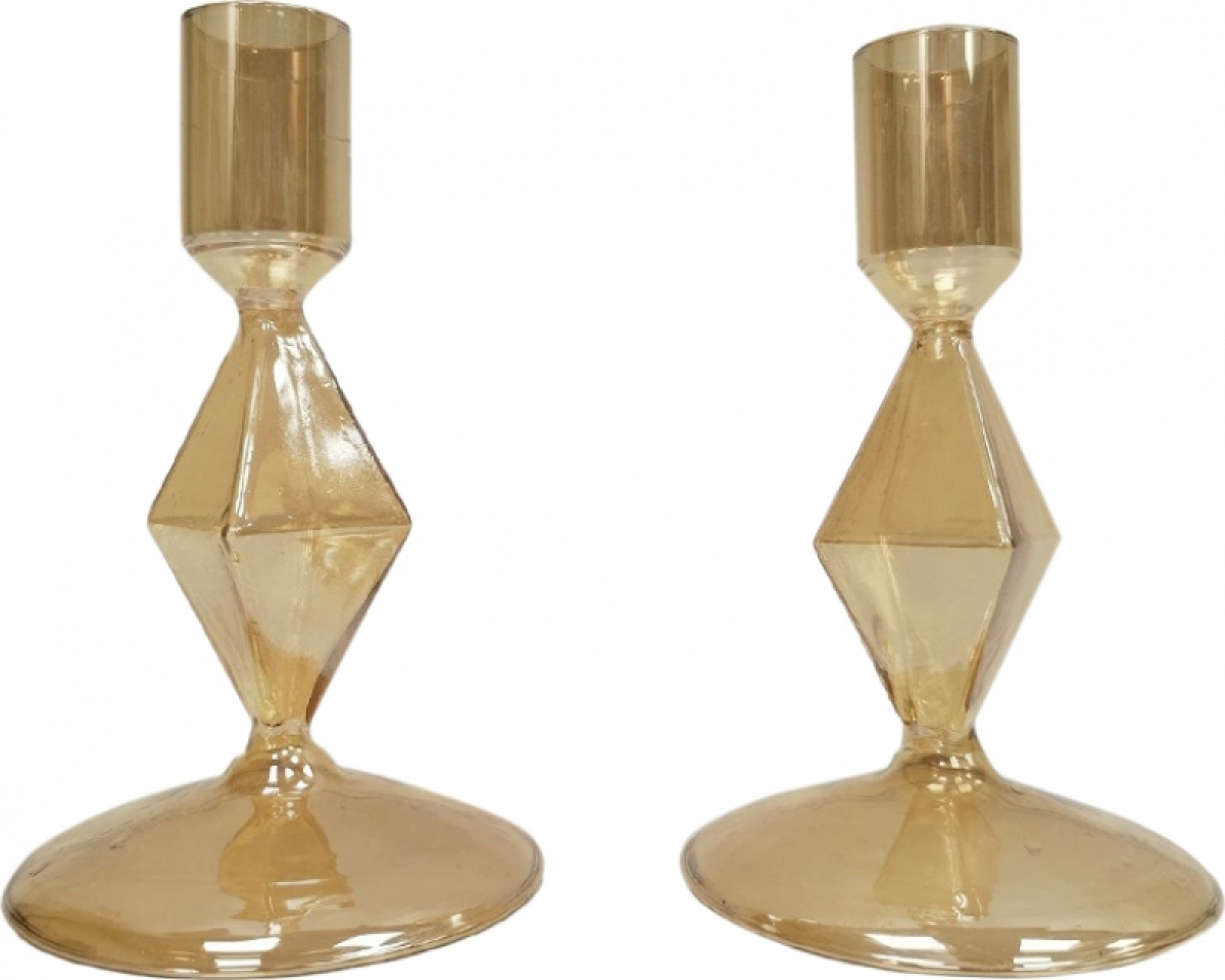 Комплект подсвечников Gold glass small