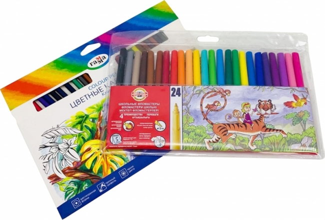 Набор цветных карандашей/фломастеров в ассортименте