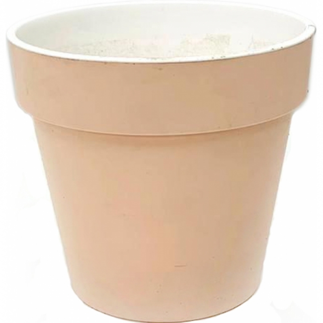 Кашпо пластиковое светло-розовое