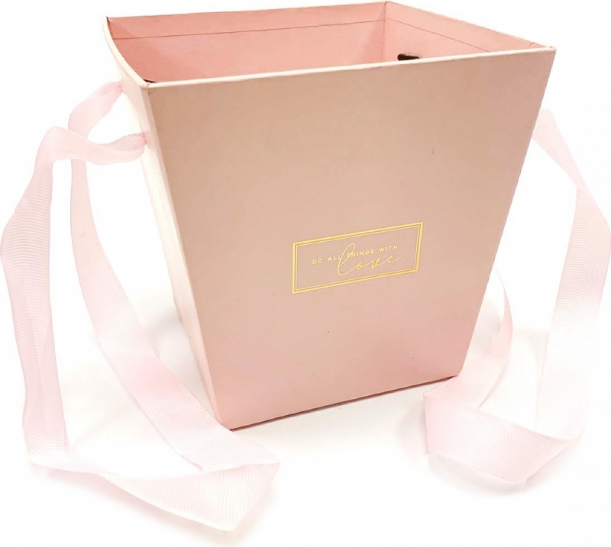 Коробка для цветов подарочная Pink