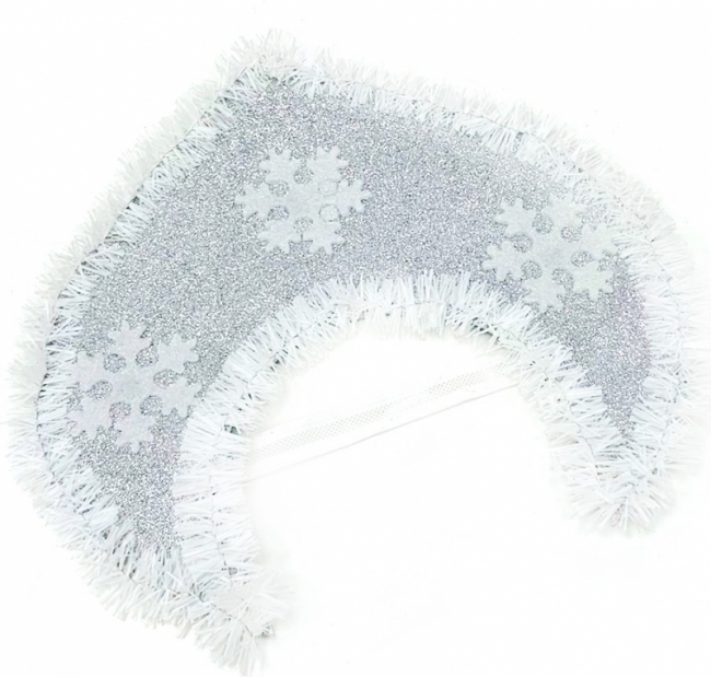 новогодний со снежинками серебро