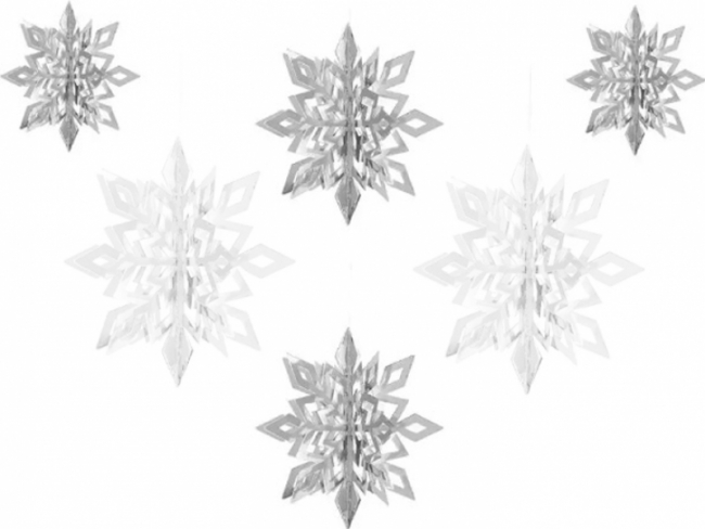 бумажных Снежинки в ассортименте