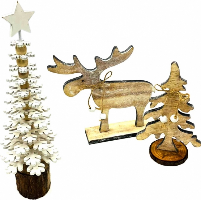 новогодние деревянные в ассортименте