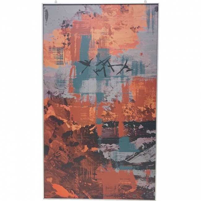 Картина Рыже-серые мазки