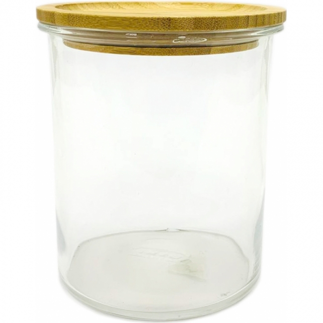 стеклянная с бамбуковой крышкой 1.7л