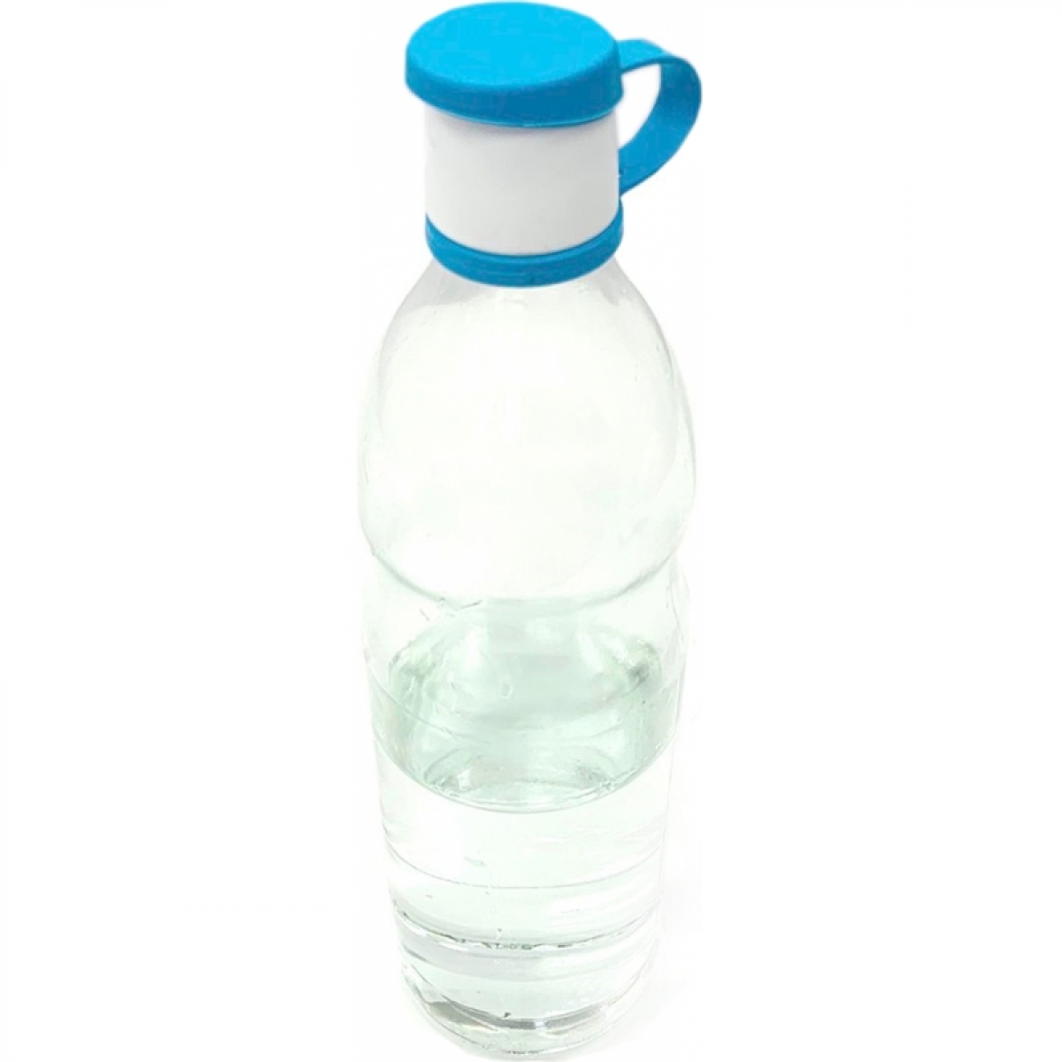 Бутылка для воды с голубой крышкой
